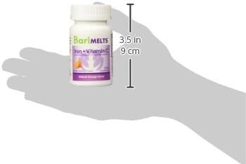 BariMelts Hierro con vitamina C vitaminas bariátricas solubles para pacientes WLS incluyendo bypass gástrico y gastrectomía de manga sabor naranja - Imagen 8