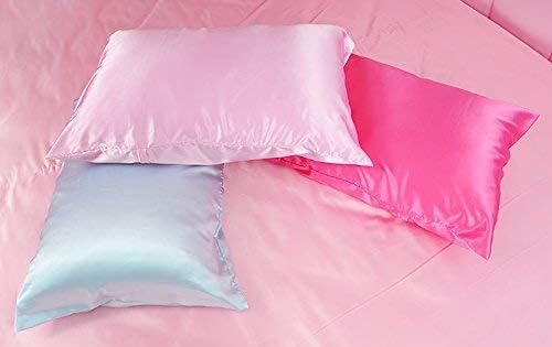 Bedify Bedding Sábana bajera de satén de seda 100% pura, 4 piezas, sábana bajera de bolsillo profundo de 15 pulgadas, sábana encimera de seda y