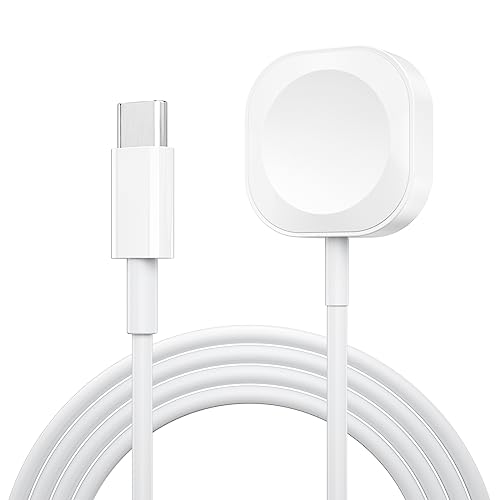 Cargador de reloj compatible con Apple Watch, USB C mejorado de 3.3 pies, cable magnético de carga rápida para iWatch Series 9, 8, 7, 6, SE, SE2, 5,