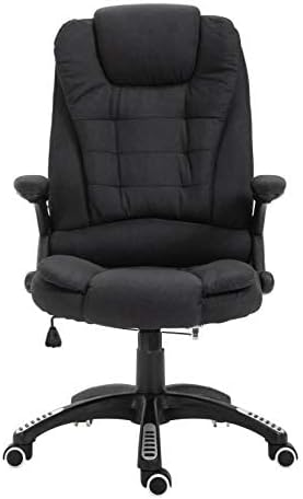 daals Silla de oficina reclinable ejecutiva extra acolchada (tela negra)