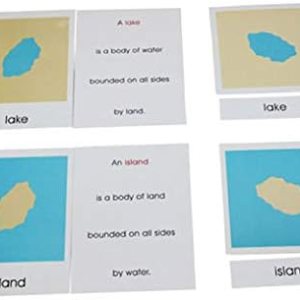 Juego de tarjetas de formas de tierra y agua, materiales Montessori, herramientas educativas, juguetes de aprendizaje preescolar temprano en casa Juego de tarjetas de formas de tierra y agua, materiales Montessori, herramientas educativas, juguetes de aprendizaje preescolar temprano en casa