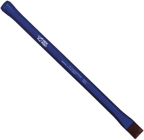Cincel frío, punta de 1 pulgada x 18 pulgadas de largo