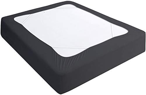 Funda de somier, tamaño Queen, falda de cama de tela elástica alrededor de 4 lados, alternativa elegante para faldas de cama para hotelhogar, se