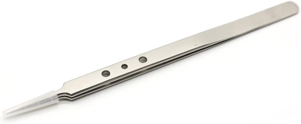 Akhund Pinzas de punta muy fina  Pinzas rectas de punta ultrafina profesional de micro precisión, acero inoxidable