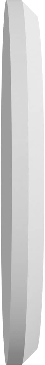 Ekena Millwork ROSP060X060X050GRY10 Roseta estándar con borde biselado, 6 pulgadas de ancho x 6 pulgadas de alto x 12 pulgadas, PVC