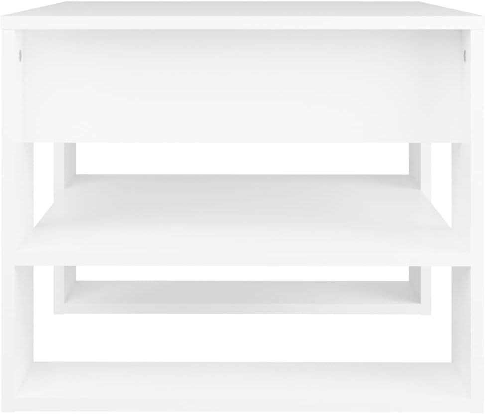 Mesa auxiliar, armario de almacenamiento, mesa de café, mesa de café adecuada para sala de estar, oficina, balcón, estudio blanco 21.9 x 21.7 x 17.7