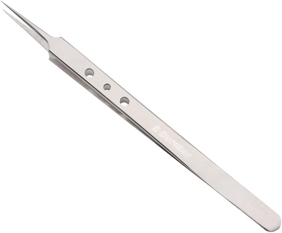 Akhund Pinzas de punta muy fina  Pinzas rectas de punta ultrafina profesional de micro precisión, acero inoxidable