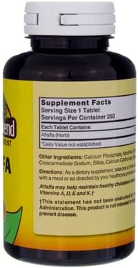 Nature’s Blend Alfalfa 250 mg 250 Tabs
