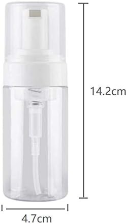 2 piezas de plástico transparente espumador líquido bomba de jabón dispensador de jabón espumoso de viaje, 3.4 fl oz