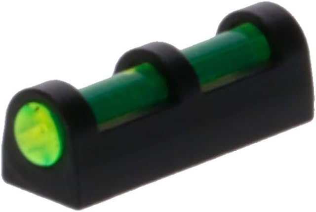 TRUGLO Bright Low-Profile All Metal Construction Long Bead Front Fiber Optic Gun Replacement Bead, RedGreen