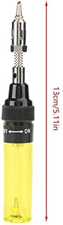 Pluma de soldadura de gas recargable inalámbrica Iso-Tip Pluma de gas butano para herramienta de reparación de PC electrónica 8ML ((amarillo))