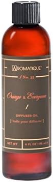 Aromatique ORANGE EVERGREEN – Recambios de aceite para difusor de varillas y cerámica, 4 onzas