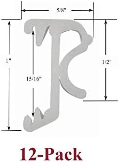 Clips de retención de cenefa blanca de 1 pulgada para madera horizontal o mini persianas (paquete de 12)