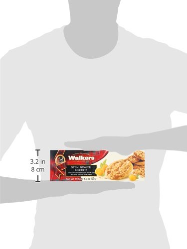 Walker’s Shortbread Stem Galletas de jengibre, galletas de estilo escocés, caja de 5.3 onzas