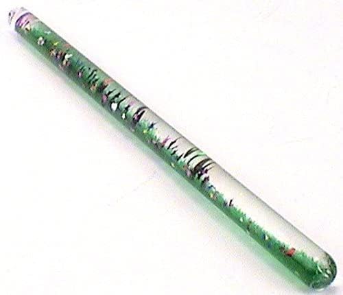Varita con brillantina, tubo de varita mágica maravillosa, para niños, dos accesorios de disfraz de Halloween de 11 pulgadas (morado, verde)