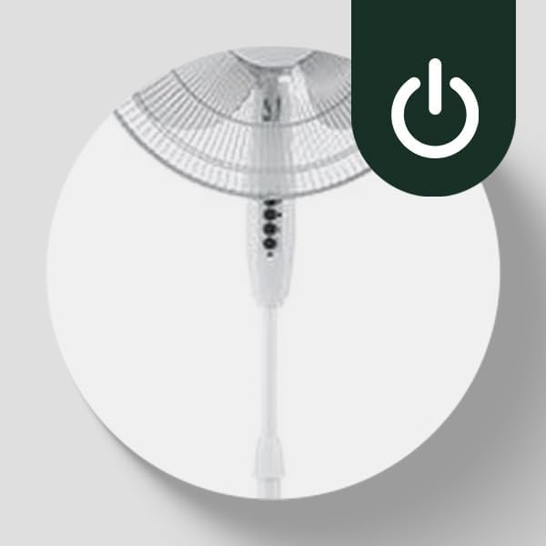Westpointe – Ventilador eléctrico oscilante con cable de 16 pulgadas con 3 ajustes de velocidad, control remoto e inclinación ajustable para el
