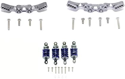 Torres de choque delanteras y traseras de aluminio + amortiguadores delanteros (2.087in) + traseros (1.969in) rellenos de aceite para 110 Traxxas