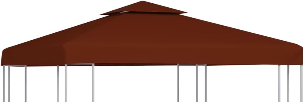 Gazebo de 2 niveles, glorieta de techo rígido, glorieta de césped, glorieta de patio, kiosco de cochera, glorieta de cubierta, cenador de camping,