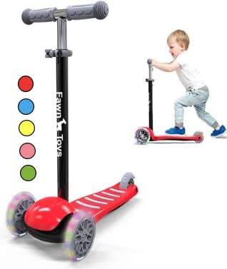 Fawn Toys Ruedas intermitentes para patinete junior de 3 ruedasinclinadas para girarinteriorinteriorexterior 36 meses +