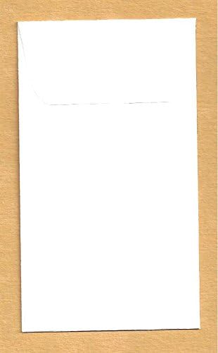 Sobres blancos para monedas 100#3 – 2.5 x 4.25 (2 12 x 4 14) pulgadas