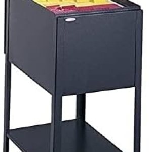 Scranton & Co Archivo de bañera de tamaño carta móvil estándar con cerradura en negro Scranton & Co Archivo de bañera de tamaño carta móvil estándar con cerradura en negro