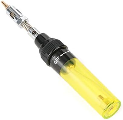 Pluma de soldadura de gas recargable inalámbrica Iso-Tip Pluma de gas butano para herramienta de reparación de PC electrónica 8ML ((amarillo))