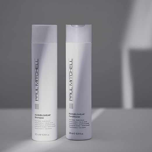 Paul Mitchell Invisiblewear Champú, prepara la textura + construye volumen, para cabello fino, 33.8 onzas líquidas