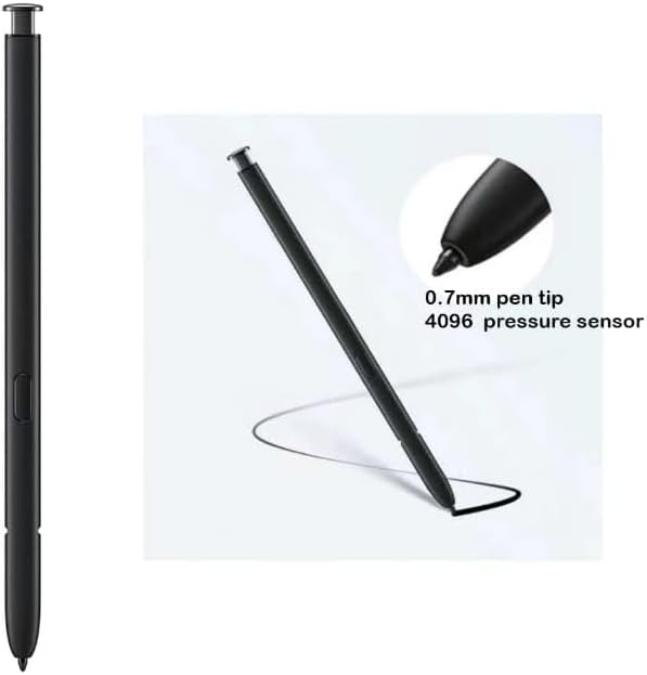 Para Galaxy S23 Ultra Stylus Pen (Sin Bluetooth) Reemplazo para Samsung Galaxy S23 Ultra 5G Stylus Pen Reemplazo Touch Pen + Puntas (negro)