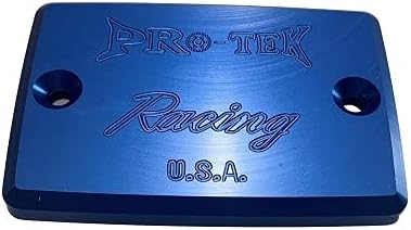 Pro-Tek Tapa de depósito de líquido de freno delantero azul hecha para Yamaha FZ1 FZS1 2001 2002 2003 2004 2005 2006 2007 2008 2009 2010 2011 2012