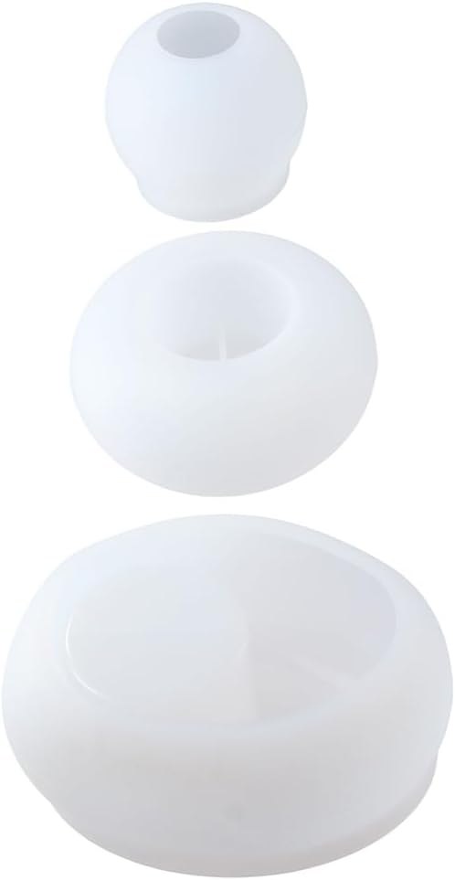 HomeSoGood 3 moldes de silicona con forma de esfera para velas de té, moldes de silicona para decoración del hogar, portavelas
