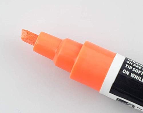 Elonglin Paquete de 8 rotuladores de tinta líquida oblicua borrable de 0.236 in de color fluorescente neón LED para ventana, rotulador de pizarra