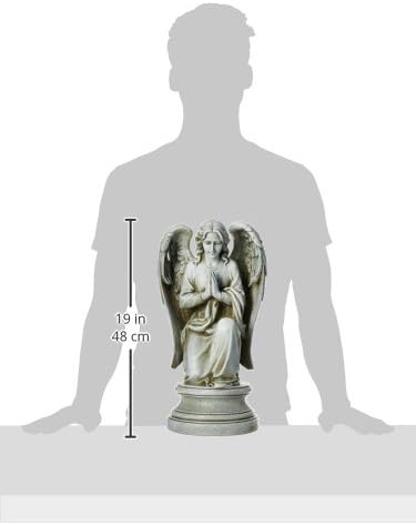Joseph’s Studio by Roman – Estatua de jardín de ángel rezando de 17.75 pulgadas de alto, decoración religiosa para exteriores