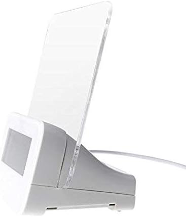 Reloj despertador digital, tablero de mensajes fluorescente LED luminoso, calendario LCD con 4 puertos de recarga de banda USB, luz nocturna
