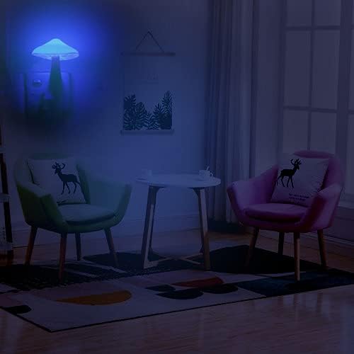 Luz nocturna LED azul, luz nocturna enchufable, luces nocturnas del atardecer al amanecer, para niños, adultos, dormitorio, baño, baño, escaleras,