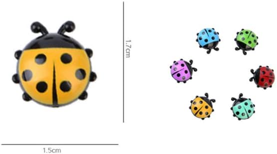 HLLMX – 12 imanes de mariquita para refrigerador, imanes de cocina, oficina, para cocina, escuela, aula, casillero para niños y niñas, fotos de