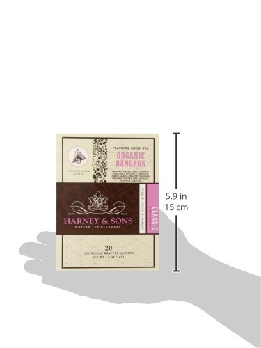 Harney & Sons Fine Teas Organic Bangkok – 20 sobres envueltos, 1.6 onzas