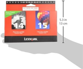Lexmark Cartuchos de impresión del programa de retorno de color negro y negro #14 y #15 (18C2239)