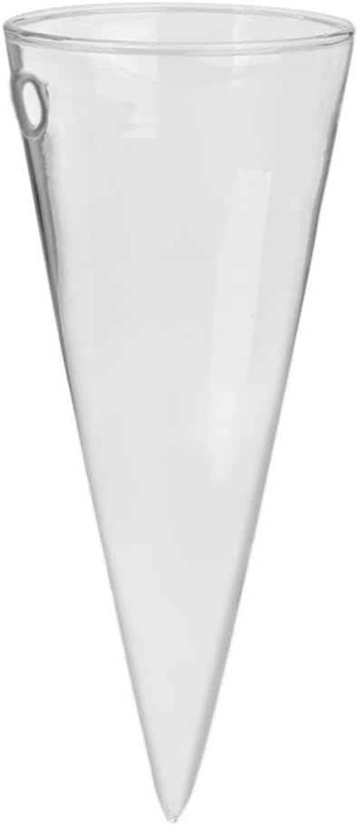 Florero de cristal para colgar en la pared, jarrón de vidrio en forma de cono, maceta suculenta, terrario de vidrio, jarrón de flores, estaciones de