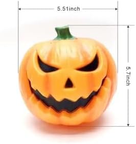 Calabaza de Halloween con luz LED, decoraciones de Halloween, decoración de Halloween para interiores, calabaza iluminada
