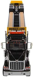para tractor internacional HX520 Tandem Day Cab con remolque XL 120 Lowboy en negro 150 DIECAST modelo acabado camión