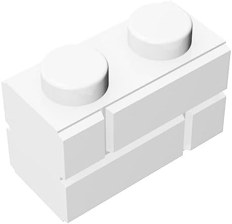 Bloque de ladrillos clásico a granel, ladrillos de perfil de mampostería, piezas de bloques de pared, 100 piezas de ladrillo blanco de perfil de