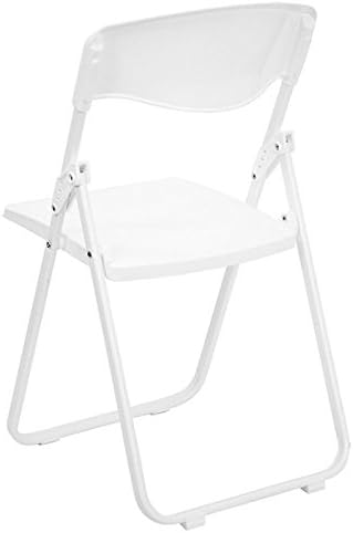 Bowery Hill Silla plegable de plástico en blanco (juego de 2)