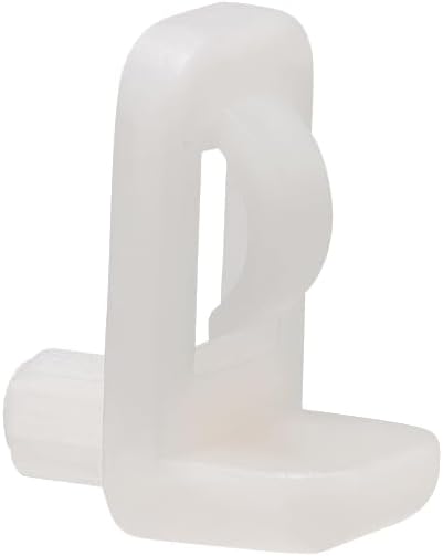 uxcell Clavijas de soporte de estante de plástico, 0.197 in de bloqueo de estante, mini clips de estante de gabinete, clavija de soporte de estante,
