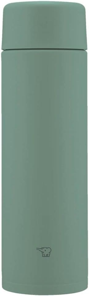 Zojirushi SM-ZB48-GM Water Bottle, Seamless 16.9 fl oz (480 ml), Screw, Stainless Steel Mug, Matte Green, Integrated Washer, Easy to Clean, 2 Pieces