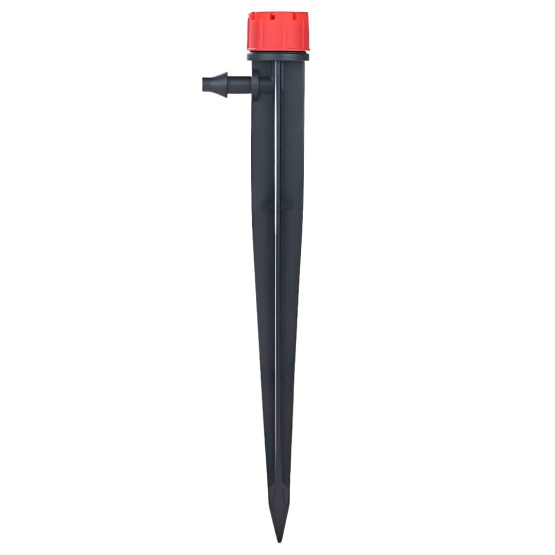 Emisores de goteo para tubo de riego por goteo de 14 de pulgada (0.157-0.276 in), goteros de flujo de agua ajustables de 360 grados en estaca de