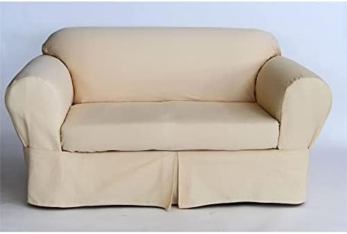 Classic Slipcovers Funda para silla de sarga de dos piezas, color blanco
