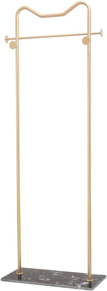 Perchero de metal con base de mármol, soporte para colgar ropa para dormitorio, perchero de pie, perchero resistente, perchero independiente, dorado
