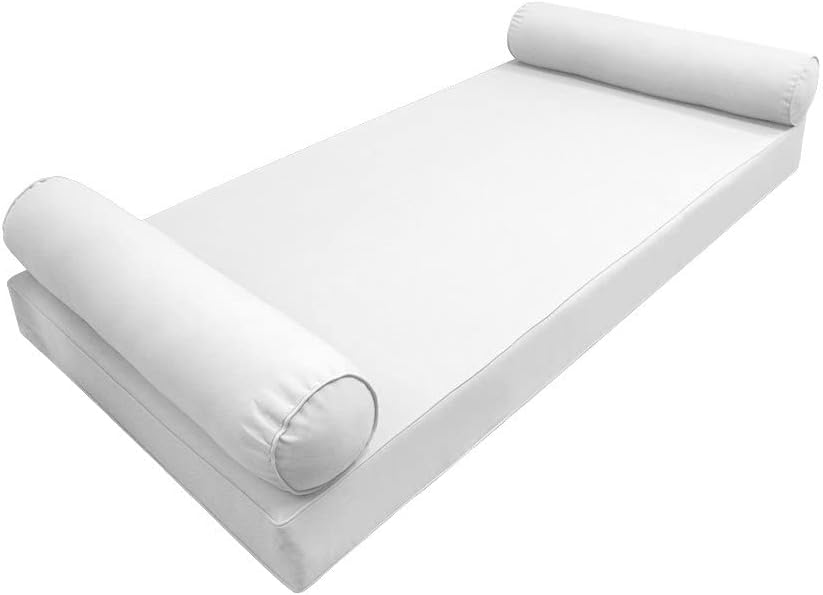 *Solo funda*-Estilo 5 Fundas de almohada para colchón de sofá cama al aire libre con ribete de tubería tamaño individual XL – AD106