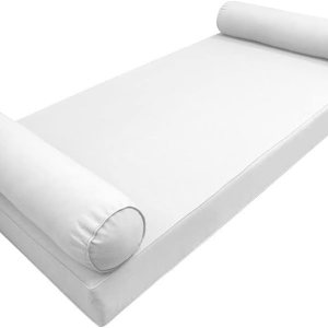 *Solo funda*-Estilo 5 Fundas de almohada para colchón de sofá cama al aire libre con ribete de tubería tamaño individual XL – AD106 *Solo funda*-Estilo 5 Fundas de almohada para colchón de sofá cama al aire libre con ribete de tubería tamaño individual XL – AD106