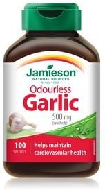 Jamieson Ajo sin olor 500 mg, 100 cápsulas blandas